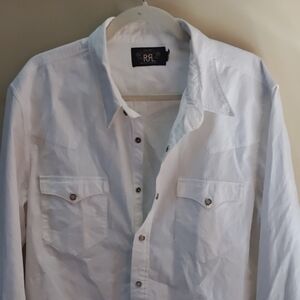 Ralph Lauren Double RL White Lightweight Shirt Jacket